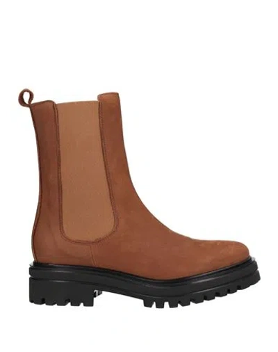 Stele Woman Ankle Boots Camel Size 11 Calfskin In Beige