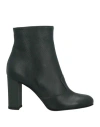 Stele Woman Ankle Boots Dark Green Size 12 Soft Leather In Green