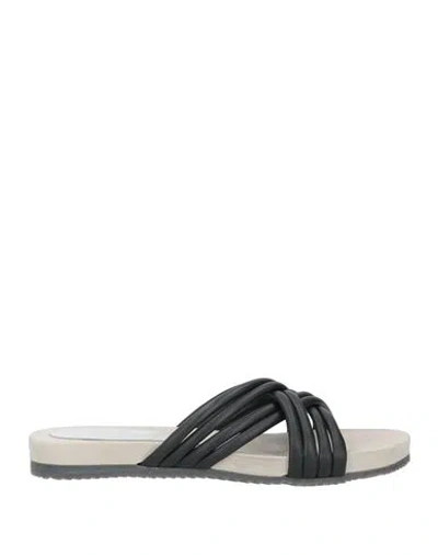 Stele Woman Sandals Black Size 8 Soft Leather