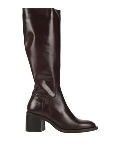 Stelio Malori Woman Boot Chocolate Brown Size 10 Leather