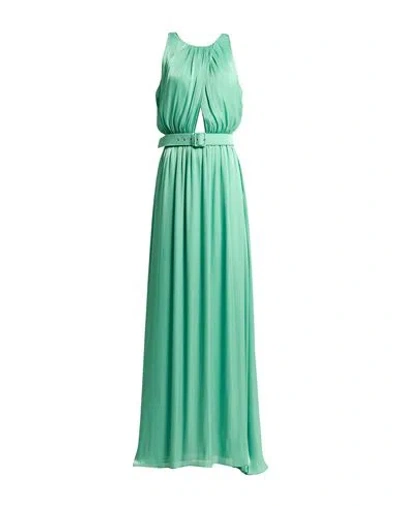 Stelios Koudounaris Woman Maxi Dress Light Green Size 3 Rayon, Viscose, Pes - Polyethersulfone