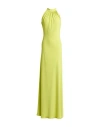 Stelios Koudounaris Woman Maxi Dress Lime Green Size 2 Rayon, Viscose, Pes - Polyethersulfone