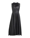 Stelios Koudounaris Woman Midi Dress Black Size 3 Viscose, Polyurethane In Black