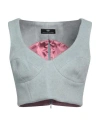 Stelios Koudounaris Woman Top Sky Blue Size S Rayon, Polyester, Elastane, Wool In Blue