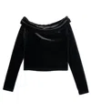 Stella 88 Big Girls Shoulder Top In Black