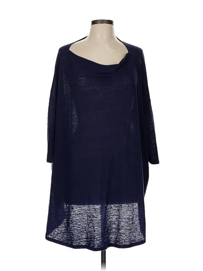 Pre-owned Stella & Dot 3/4 Sleeve T-shirt In Blue