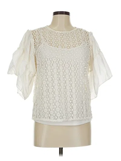 Pre-owned Stella & Dot Cardigan Sweater In White