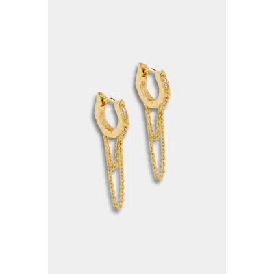 Stella & Dot Charlotte 1/2" Renegade Chain Hoop Earrings In Red