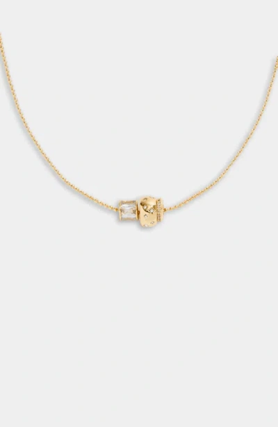 Stella & Dot Delicate Rondelle Necklace In Red