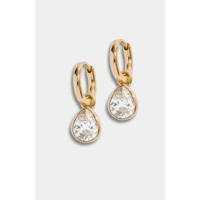 Stella & Dot Elisa Reversible Huggie Hoop Earrings In Orange