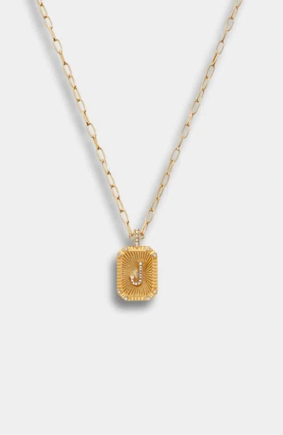 Stella & Dot Heirloom Initial Pendant Necklace In Gray
