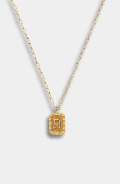 Stella & Dot Heirloom Initial Pendant Necklace In Gold