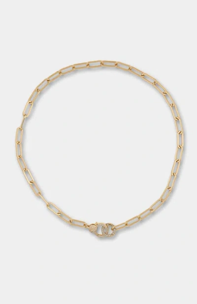 Stella & Dot Jane Pave Lariat Convertible Link Chain In Neutral