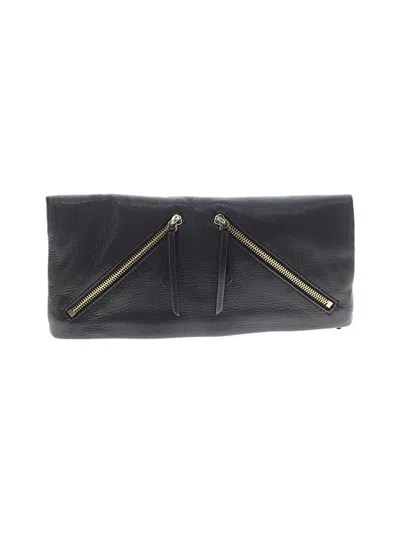Pre-owned Stella & Dot Leather Clutch In Black
