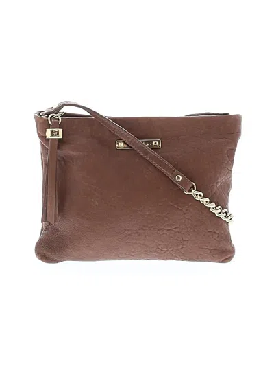 Pre-owned Stella & Dot Leather Crossbody Bag In Brown