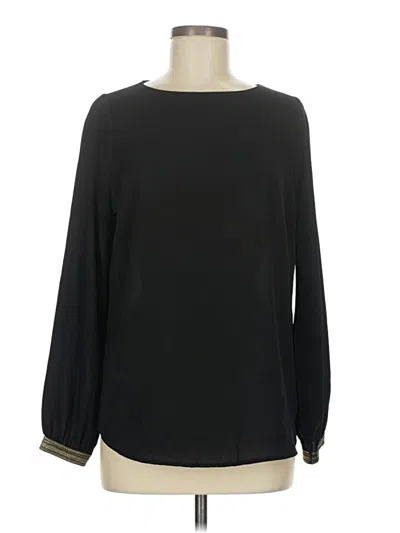 Pre-owned Stella & Dot Long Sleeve Blouse In Black