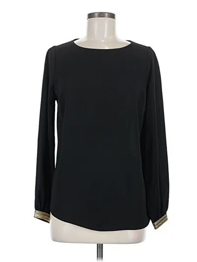 Pre-owned Stella & Dot Long Sleeve Blouse In Black
