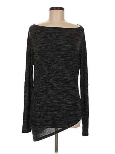 Pre-owned Stella & Dot Long Sleeve Top Black One Shoulder Neckline Tops