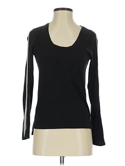 Pre-owned Stella & Dot Long Sleeve Top Black Scoop Neck Tops