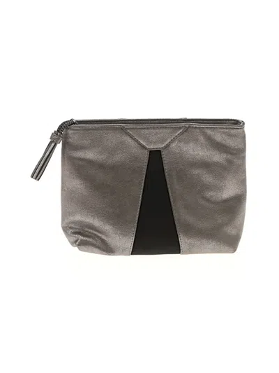 Pre-owned Stella & Dot Makeup Bag In Gray