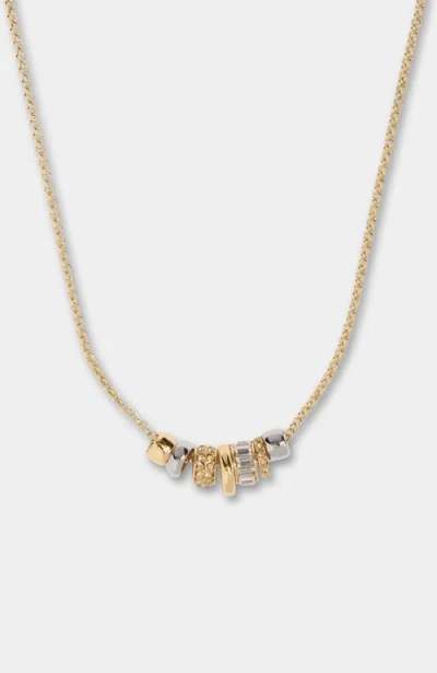 Stella & Dot Multi Rondelle Necklace In Pink