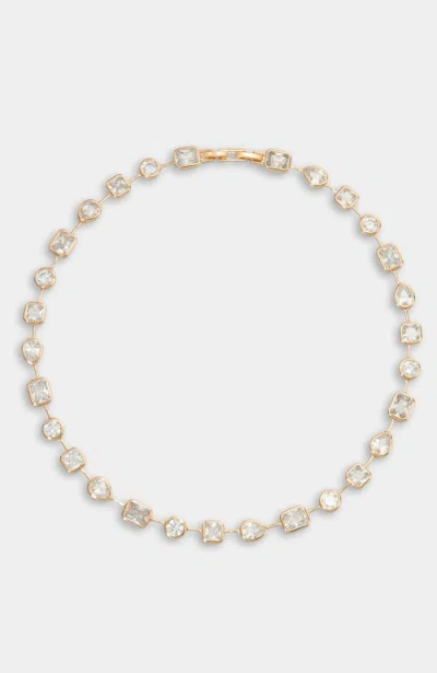Stella & Dot Naomie Bezel Set Tennis Necklace In Purple