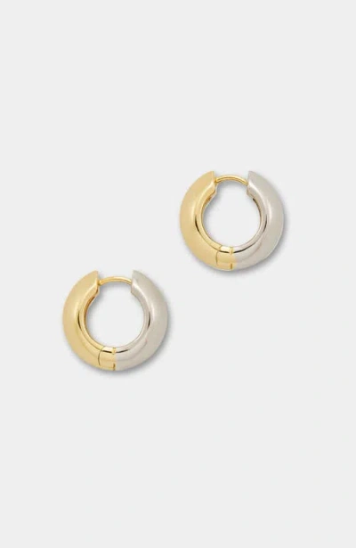 Stella & Dot Reversible Hinged Huggie Earrings In Gold
