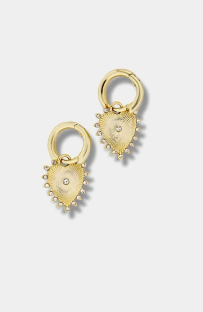 Stella & Dot Stevie Heart Huggie Earrings In Pattern