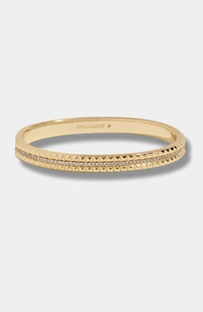 Stella & Dot Vivienne Pave Cuff Bracelet In Orange