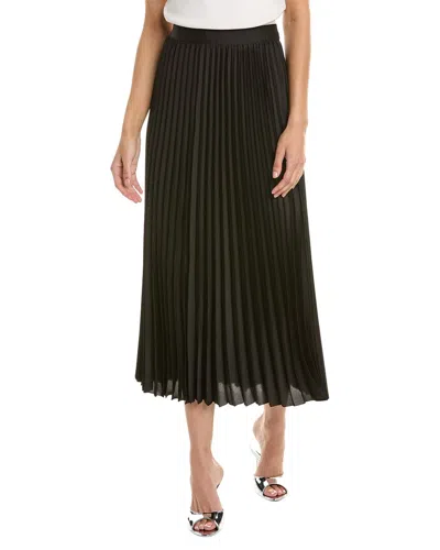 Stella & Lorenzo Stella + Lorenzo Pleated Midi Skirt In Black