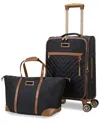 Stella Blanc Belle 2pc Softside Carry-on & Tote In Black