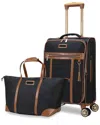 Stella Blanc Luxe 2pc Softside Carry-on & Tote In Black