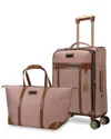 Stella Blanc Luxe 2pc Softside Carry-on & Tote In Purple