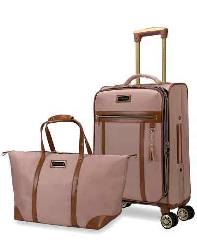 Stella Blanc Luxe Expandable 2pc Luggage Set In Pink