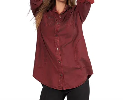 Stella Carakasi Classic Tencil Tunic In Port In Red