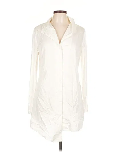 Pre-owned Stella Carakasi Long Sleeve Blouse In White