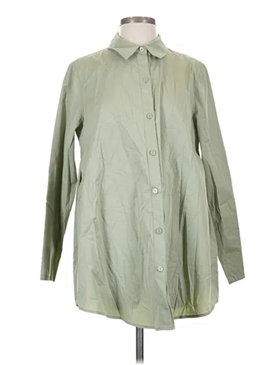 Pre-owned Stella Carakasi Long Sleeve Button Down Shirt In Green