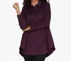 Stella Carakasi Prime Time Tunic In Aubergine In Purple