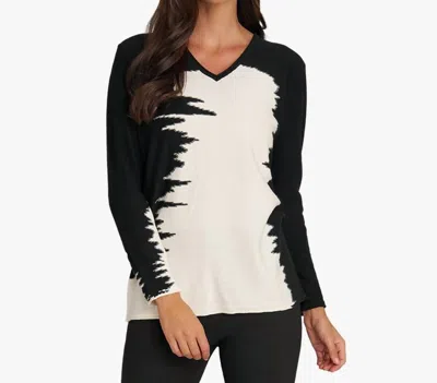 Stella Carakasi Statement Sweater In Black/ Ivory In Multi