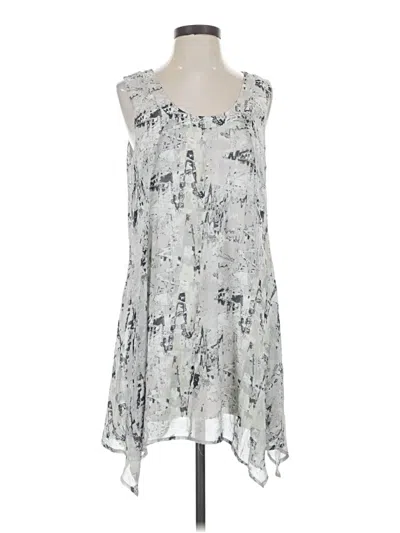 Pre-owned Stella Carakasi Tank Top Silver Halter Neckline Tops