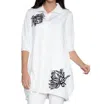 Stella Carakasi Tiburon Icon Tunic In Soft White Embroidered In Multi