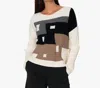 Stella Carakasi Women's Spotlight Sweater In Ivory Color Block In Multi