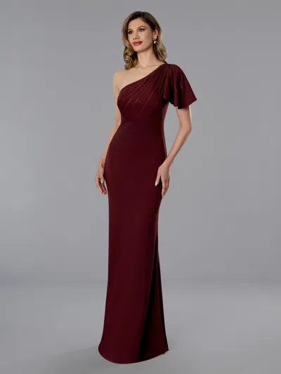 Stella Couture 25358 Long Mother Of The Bride Beaded Formal Dress In Brown