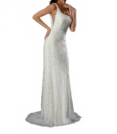 Stella Couture Beaded Wedding Dress In Ivory In White