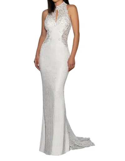 Stella Couture Fitted Gown In Off White