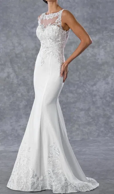 Stella Couture Sleeveless Mermaid Wedding Dress In Off White