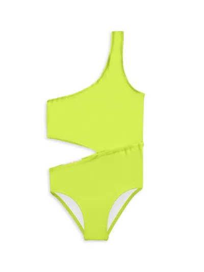 Stella Cove Little Girl's & Girl's Side Cutout One-piece Swimsuit In Neon Yellow