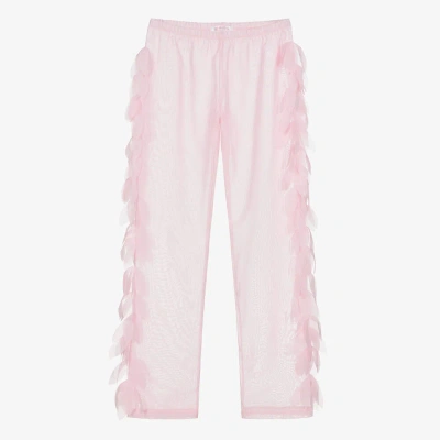 Stella Cove Teen Girls Pink Petals Beach Trousers