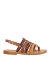 Stella D'otranto Woman Thong Sandal Copper Size 8 Leather In Orange