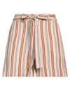 Stella Forest Woman Shorts & Bermuda Shorts Beige Size 8 Viscose, Linen In Beige